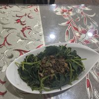 Braised sweet potato leaves   at YuèNán SùShí 越南素食 in Yilan