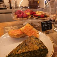 Spinach tortilla at The Vegan Corner in Barcelona