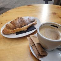Choc croissant at The Vegan Corner in Barcelona