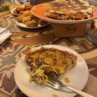 Great vegan quiche  at The Vegan Corner in Barcelona