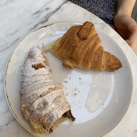 vegan nutella croissant & nature  at The Vegan Corner in Barcelona