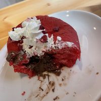 Red velvet cake!😍  at The Vegan Corner in Barcelona