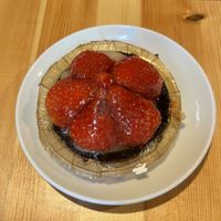 Gorgeous fruit tart   at The Vegan Corner in Barcelona