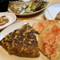Tortilla and salad   at The Vegan Corner in Barcelona