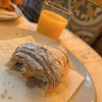 Nutella Croissant & Freshly Squeezed Orange Juice  at The Vegan Corner in Barcelona