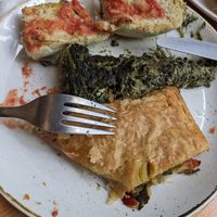 Spinach omelette  at The Vegan Corner in Barcelona