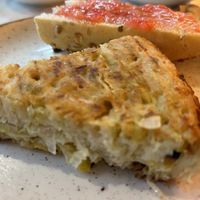 Spanish omelette with leek   at The Vegan Corner in Barcelona