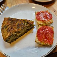 Asparagus quiche at The Vegan Corner in Barcelona