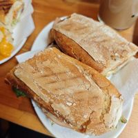 Sandwiche with hamon at The Vegan Corner in Barcelona