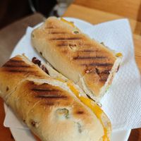 Sandwich with cheese and avocado at The Vegan Corner in Barcelona