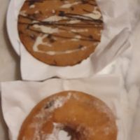 Cookie and chocolate filled doughnut. at The Vegan Corner in Barcelona