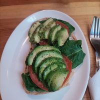 Torrada de aguacate 🥑 at The Vegan Corner in Barcelona