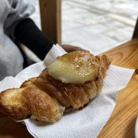 Croissant de crema catalana  at The Vegan Corner in Barcelona