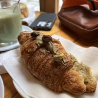 Croissant de pistachio  at The Vegan Corner in Barcelona