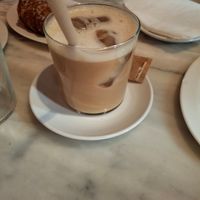 Iced latte at The Vegan Corner in Barcelona