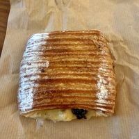 Cream and chocolate pastry  at The Vegan Corner in Barcelona