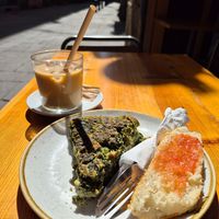 Spinach tortilla at The Vegan Corner in Barcelona