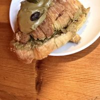 Pistachio croissant  at The Vegan Corner in Barcelona