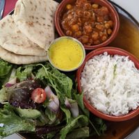 Moroccan spiced chickpeas at The Masons Arms in Warkworth