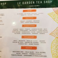 Menü at Le Garden Tea Shop in Metz