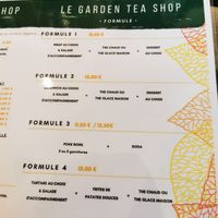 Menü at Le Garden Tea Shop in Metz