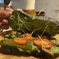 Delicioso relleno, y pan de alta calidad  at Roots in Hanoi