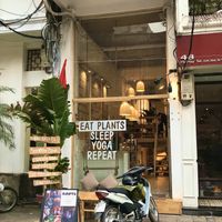 Cute storefront! at Roots in Hanoi