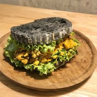 Tofu scramble sandwich  at Roots in Hanoi