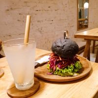 Mush's burger at Roots in Hanoi