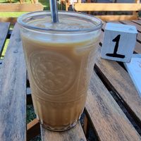 Iced latte at The Yoga Place Cafe in Blacksmiths