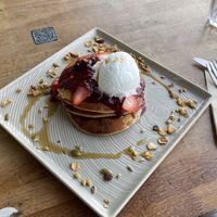 Berry Bliss Pancakes - were BLISS / Yummy naughty breakfast   at The Yoga Place Cafe in Blacksmiths
