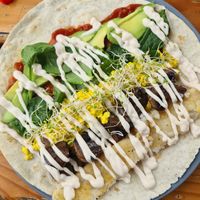 Breakfast wrap at The Yoga Place Cafe in Blacksmiths