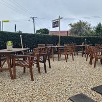 Outside seating at The Yoga Place Cafe in Blacksmiths