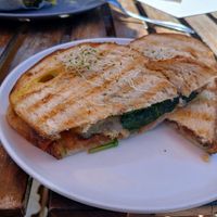 Tradie toastie at The Yoga Place Cafe in Blacksmiths