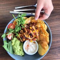 Nachos at The Yoga Place Cafe in Blacksmiths