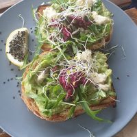 Smashed avacado at The Yoga Place Cafe in Blacksmiths