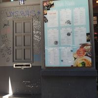 The menu outside at Nish Nush in Cologne
