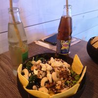 Medium sized bowl with drink for around 12€ at Surfside Poke in Liege