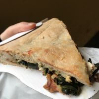 Focaccia vegana-tofu and veggies at Focacceria Da Francesco in Padua