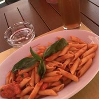 With tomato sauce in Bern  at Santa Lucia in Bern