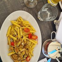 Vegan pasta with planted chicken at Santa Lucia in Schaffhausen