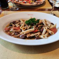 Pasta with olives at Santa Lucia - Limmatplatz in Zurich