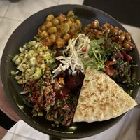 This was just the vegan options from the salad selection. There were some additional 6 vegan warm meal choices   at Elsa's in Hamburg