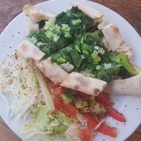 It wasn't even that bad, I just hate leek. at Deniz Imbiss in Hamburg