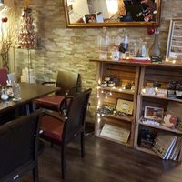 Inside seating at Zuckero in Vienna