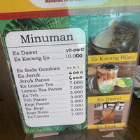 Menu  at Sleko x GodaGado in Yogyakarta