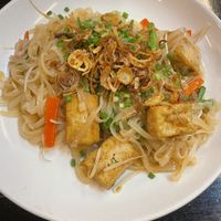 Vegan pad thai with added tofu  at Sabaidee Pakse in Pakxe
