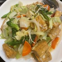Stir fried vegetables with added tofu  at Sabaidee Pakse in Pakxe