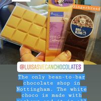 Delicious cashewlate! All vegan friendly and all incredible. The best vegan choc I have ever tasted. at Luisa's Vegan Chocolates in Nottingham