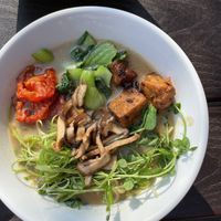 Vegan Ramen w/cashew broth - delish  at Miyagi Ramen in Bend